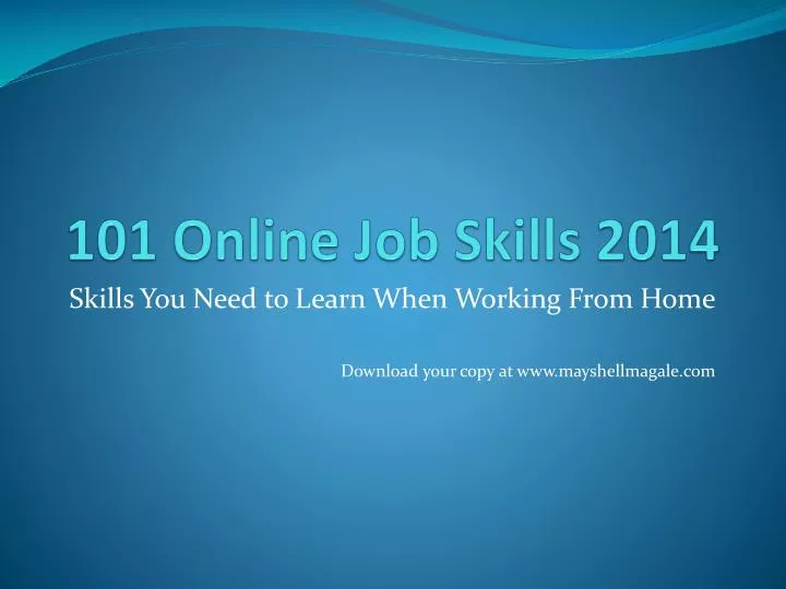 101 online job skills 2014