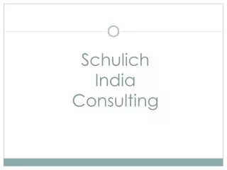 Schulich India Consulting