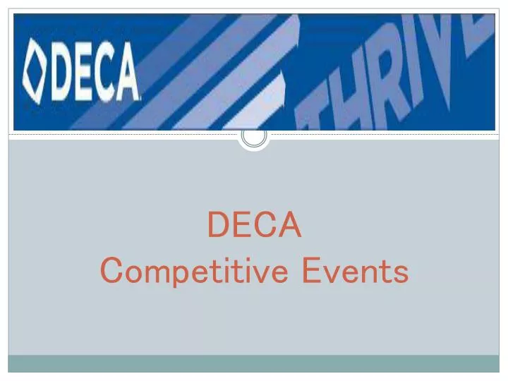 deca competitive events