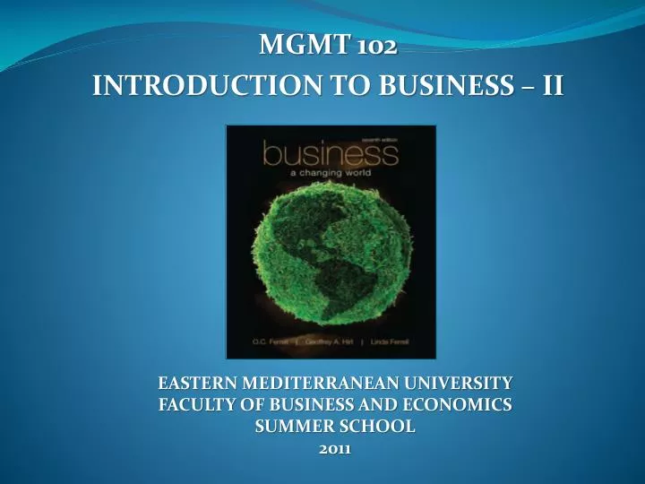 mgmt 102 introduction to business ii