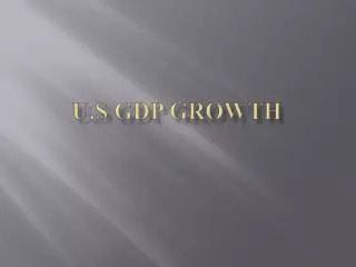 U.S GDP Growth