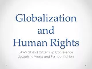 Globalization and Human Rights