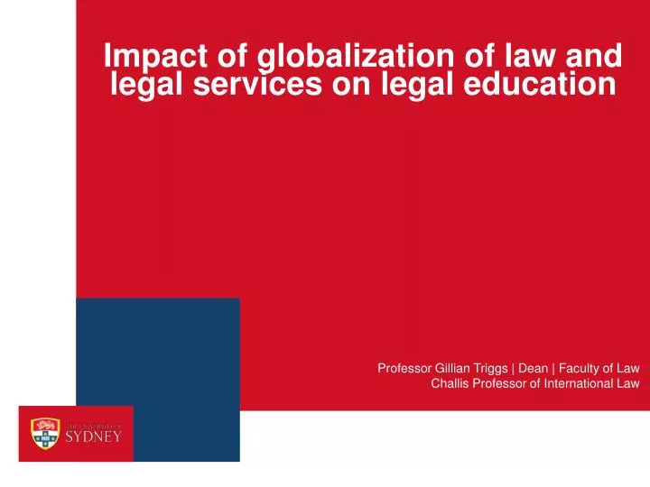 impact of globalization of law and legal services on legal education