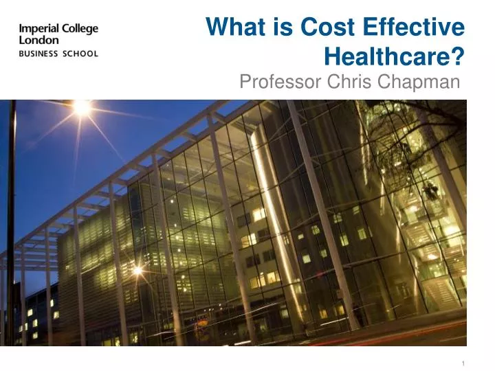 what is cost effective healthcare