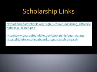 Scholarship Links