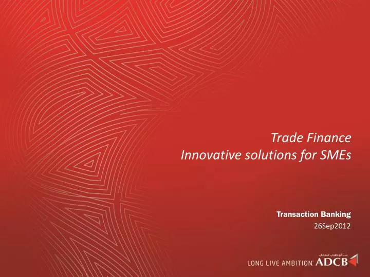 trade finance i nnovative solutions for smes