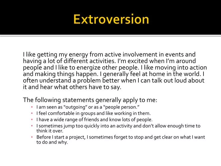 extroversion