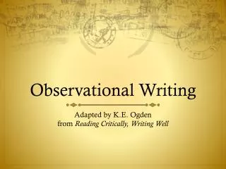 Observational Writing