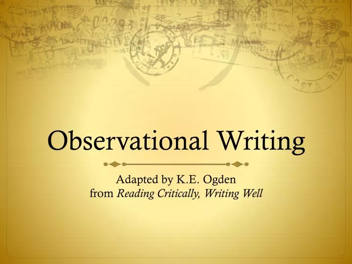 observational writing