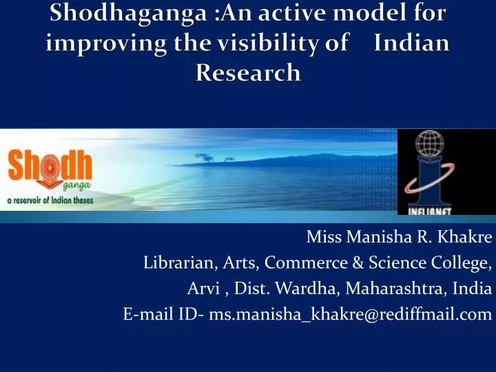 shodhaganga an active model for improving the visibility of indian research