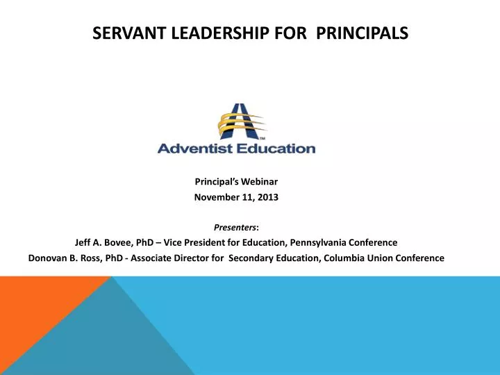 servant leadership for principals