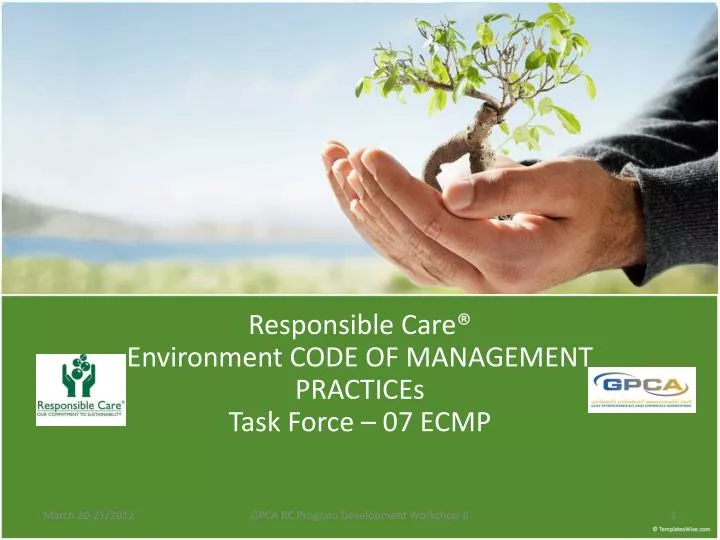 responsible care environment code of management practices task force 07 ecmp