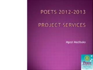 POETS 2012-2013 project services