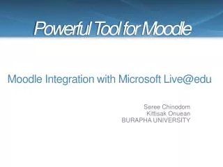 Moodle Integration with Microsoft Live@edu