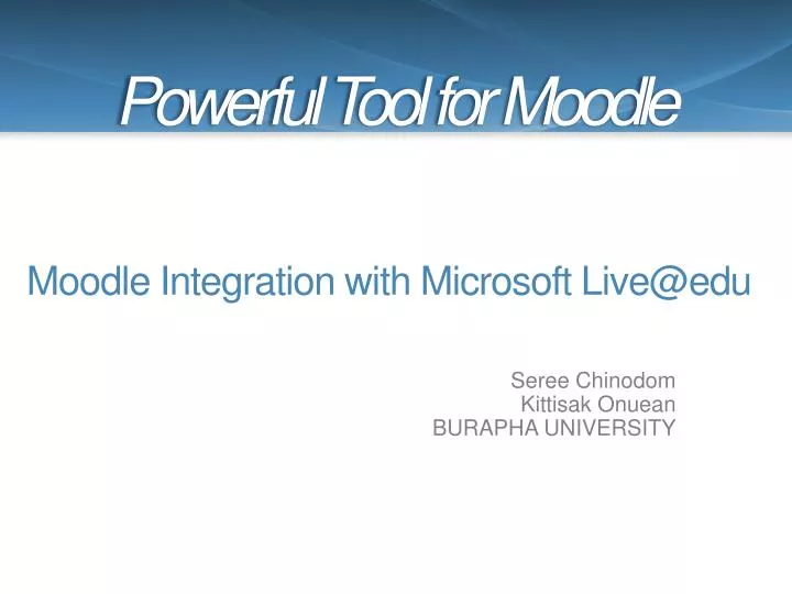 moodle integration with microsoft live@edu