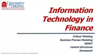 Information Technology in Finance