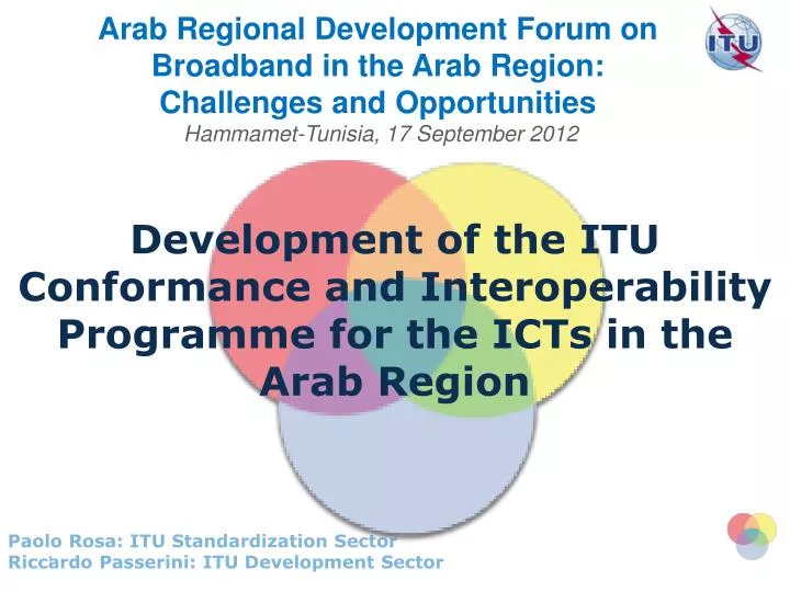 development of the itu conformance and interoperability programme for the icts in the arab region