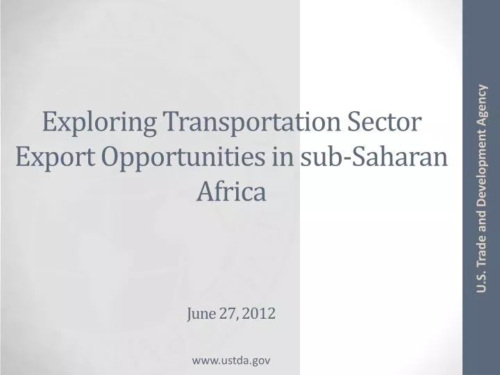 exploring transportation sector export opportunities in sub saharan africa