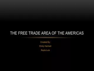 The free trade area of the Americas