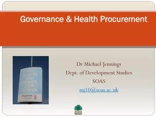 Governance &amp; Health Procurement