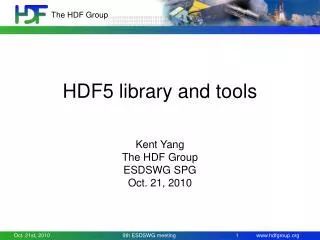 HDF5 library and tools