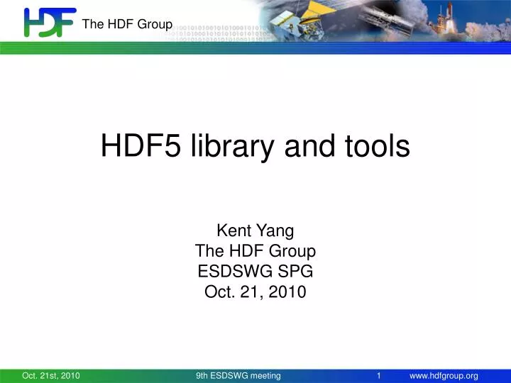 hdf5 library and tools