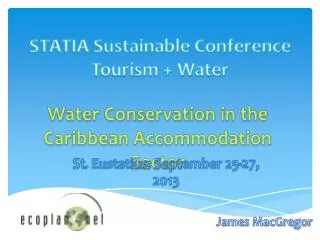 STATIA Sustainable Conference Tourism + Water