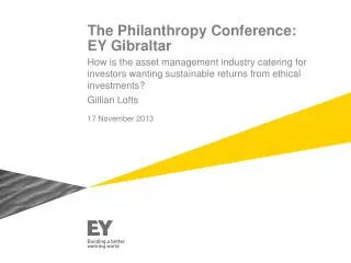The Philanthropy Conference: EY Gibraltar