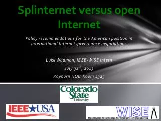 Splinternet versus open Internet
