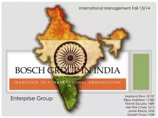 BOSCH GROUP IN INDIA