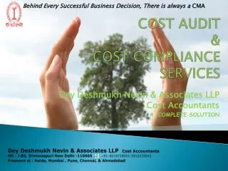 COST AUDIT &amp; COST COMPLIANCE SERVICES