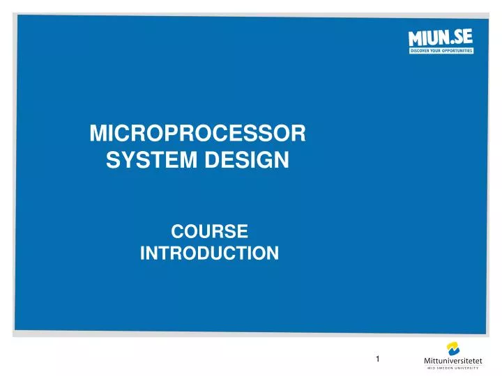 microprocessor system design