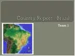 Country Report - Brazil - slide 1