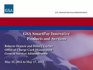 GSA SmartPay Innovative Products and Services