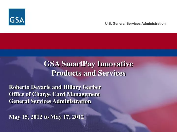 gsa smartpay innovative products and services