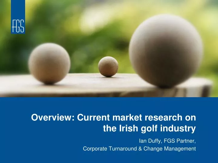 overview current market research on the irish golf industry