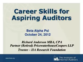 Career Skills for Aspiring Auditors
