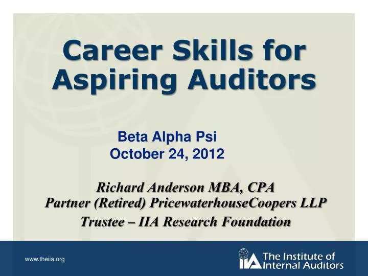 career skills for aspiring auditors