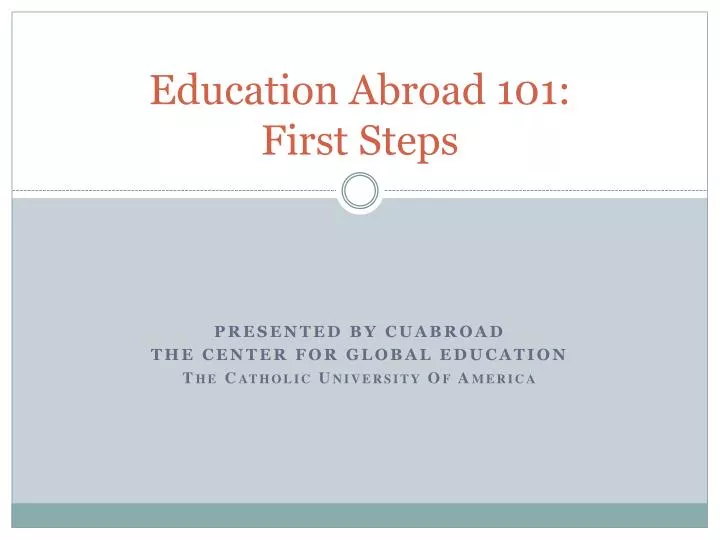 education abroad 101 first steps