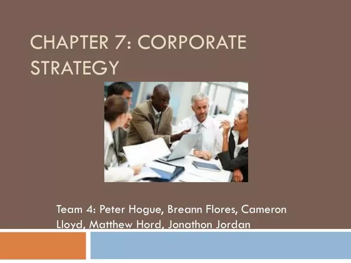 chapter 7 corporate strategy