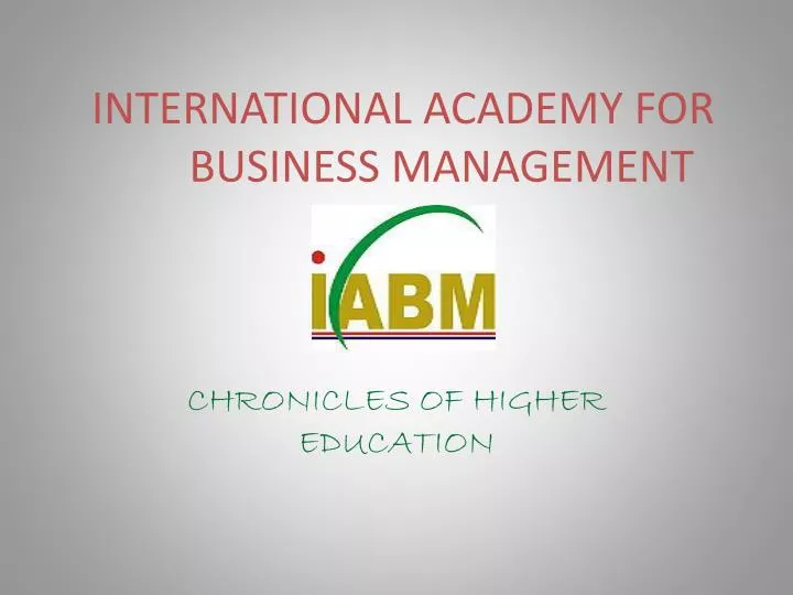 international academy for business management