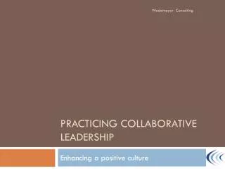 Practicing Collaborative Leadership