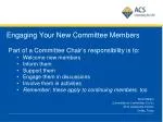 Engaging Your New Committee Members - slide 1