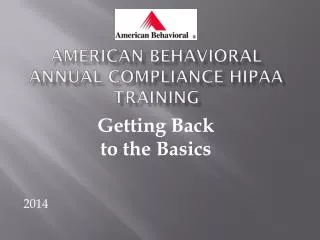 american behavioral annual compliance hipaa training