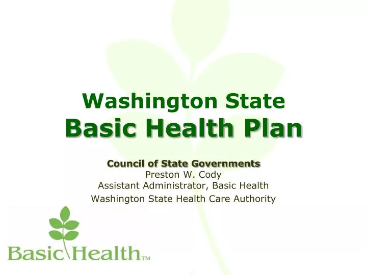 washington state basic health plan