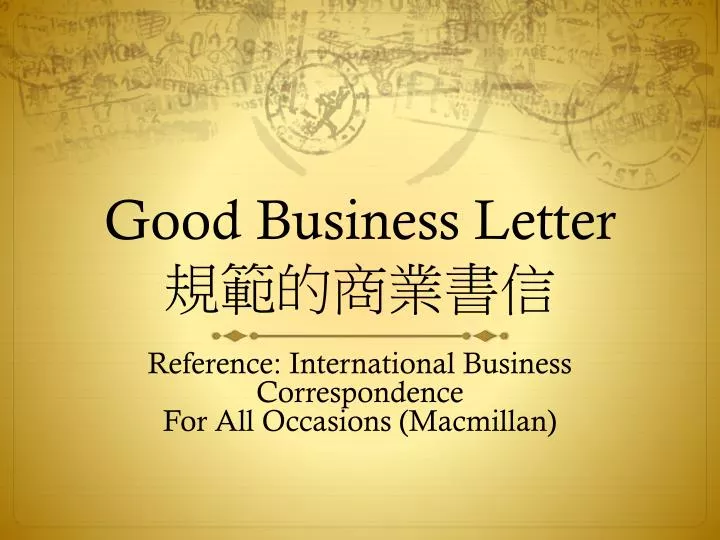 good business letter