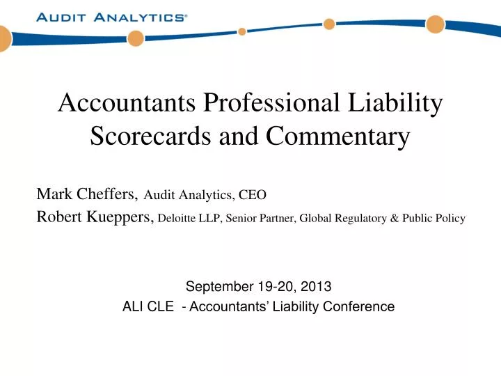 accountants professional liability scorecards and commentary