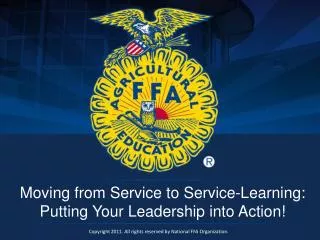 Moving from Service to Service-Learning: Putting Your Leadership into Action!