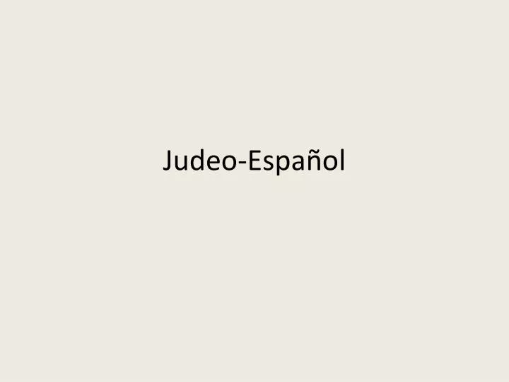 judeo espa ol