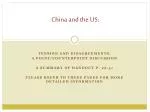 China and the US: - slide 1
